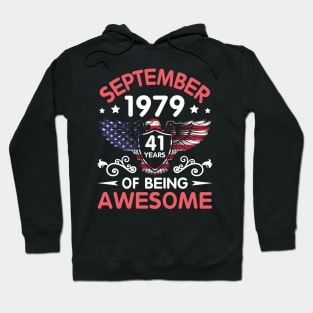 USA Eagle Was Born September 1979 Birthday 41 Years Of Being Awesome Hoodie